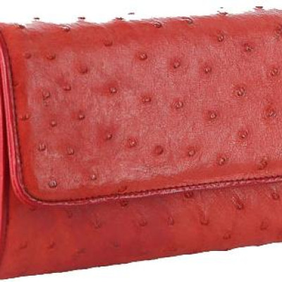 Túi đeo da đà điểu Huy Hoàng da bụng màu đỏ HT6427
