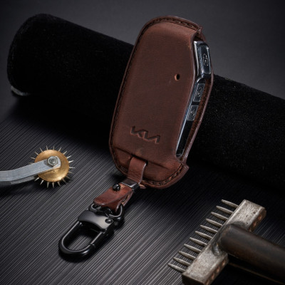 Bao da ép phom Handmade chìa khóa xe ô tô Kia CARNIVAL 2022 da bò thât giá tận xưởng (có bán sỉ) - hàng chính hãng