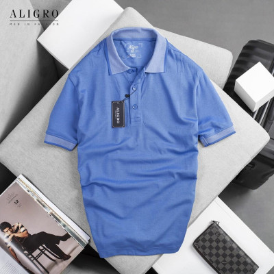 Áo Polo Nam Trơn Màu Xanh Dương aligro ALGPLO26