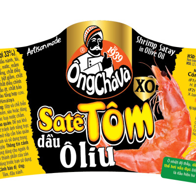 Sa Tế Tôm Dầu Oliu Ông Chà Và 230g (Shrimp Satay In Olive Oil)