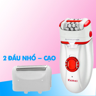 Máy tẩy lông tẩy và nhổ lông toàn thân, cạo lông tay chân, tẩy sạch lông vùng bikini sử dụng pin sạc chuyên nghiệp điều chỉnh 2 Đầu Thay Thế