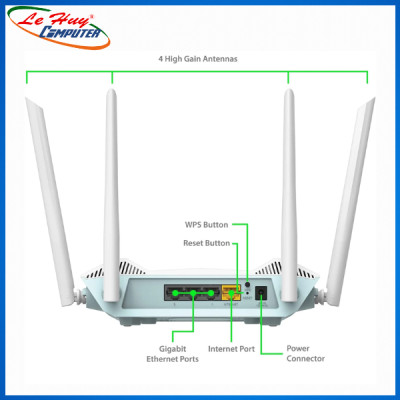 Bộ Phát Wi-Fi 6 Mesh D-Link R15 Eagle Pro AI Chuẩn AX1500 Tích Hợp AI - Hàng Chính Hãng