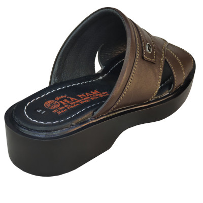 Dép Nam Quai Ngang HÀ NAM Da Bò Thật Cao Cấp DNA2132