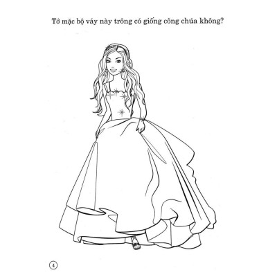 Sách - Barbie Xinh Đẹp 1 - Tô Màu Có Hình Dán - Tân Việt Books