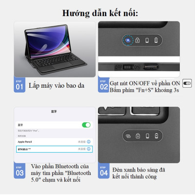 Bao Da Kèm Bàn Phím Chính Hãng Cho Samsung Galaxy Tab S10 FE, S10 FE Plus, S10 Plus – Bàn Phím Bluetooth Chính Hãng Dux Ducis Thiết Kế Mỏng Nhẹ, Tích Hợp Giá Đỡ, Có ngăn đựng bút - Hàng chính hãng