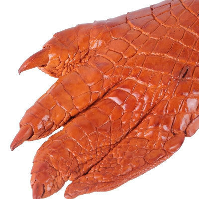 Móc khóa da cá sấu Huy Hoàng nguyên màu vàng bò HT8274