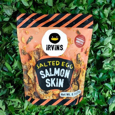 Da cá hồi trứng muối Salted Egg Salmon Skin 80g IRVINS
