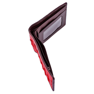 HJ2250 - Bóp nam Huy Hoàng da cá sấu gai màu đỏ