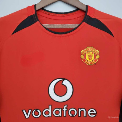 Áo Bóng Đá Retro Manchester United 2002 Dài Tay - Sân Nhà bản cao cấp vải Cotton Polyester