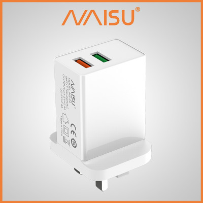 Bộ sạc hai cổng, tương thích với các điện thoại di động phổ thông trên thị trường, NS-24 ID – 1815 - Hàng nhập khẩu