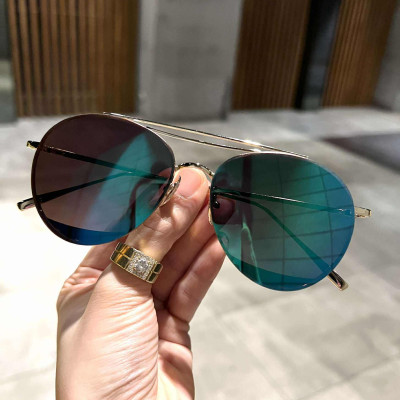 Kinh râm thời trang Hàn Quốc mắt xanh gương cao cấp + Tặng phụ kiện kèm theo