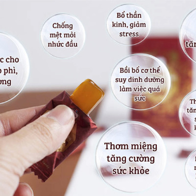 Combo 5 gói Kẹo hồng sâm không đường cao cấp Sugar Free Red Ginseng Candy 500g - Hàn Quốc