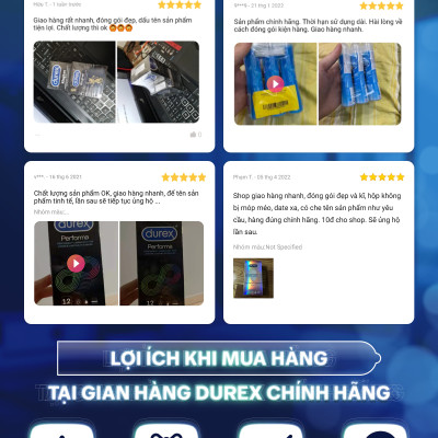 Bộ 3 hộp bao cao su Durex Fetherlite siêu mỏng, size 52.5mm, 3 bao/hộp