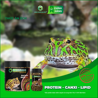 Thức ăn Ếch Pacman GREENABC – Pacman Frog – Hàm lượng protein 37% giúp tiêu hóa tốt, tăng kích thước, lên màu đẹp, ăn ngon – Hộp 50g và 230g