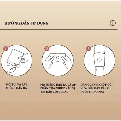 Gói 2 Miếng Dán Giữ Nhiệt Giảm Đau Nhức Khớp Gối Cơ Xương Khớp Đầu Gối Miếng Dán Sưởi Nhiệt Thảo Dược Văn Phòng