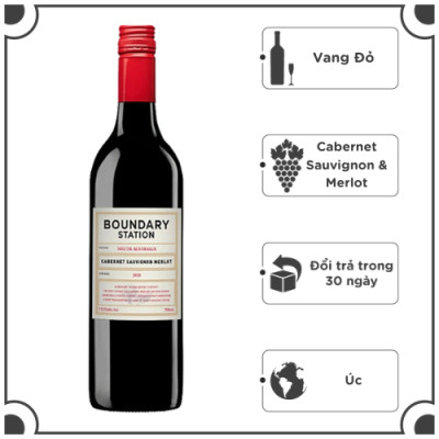 Rượu Vang Đỏ Dominic BOUNDARY STATION Cabernet Sauvignon Merlot 750ml 14% Acl