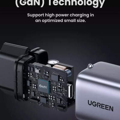 Củ sạc nhanh MINI 30W GaN UGREEN CD319 – Sạc nhanh Type C – Công suất 30W – Công nghệ GaN tiên tiến – Hàng Chính Hãng.