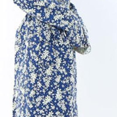 Áo khoác chống nắng toàn thân 2 lớp họa tiết vải thô kèm khẩu trang