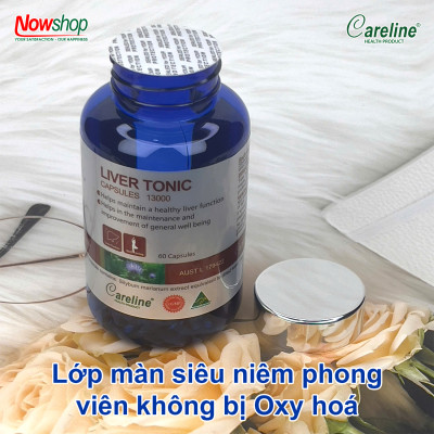 Liver Tonic 13000mg Careline hộp 60 viên cải thiện chức năng gan giúp giải độc mát gan hạ men gan