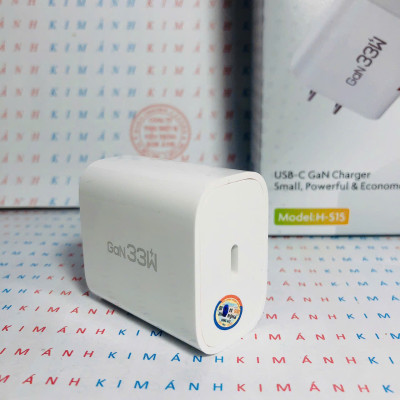 Củ sạc nhanh GaN Ham mer H-S15 công suất 33W, Check Qr hàng chính hãng, bảo hành chính hãng 12 tháng