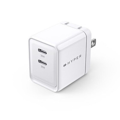 SẠC NHANH IPHONE 14 I 13 I 12 HYPER GAN II DUAL USB-C PPS 33W / PD 35W HJG35NA - HÀNG CHÍNH HÃNG