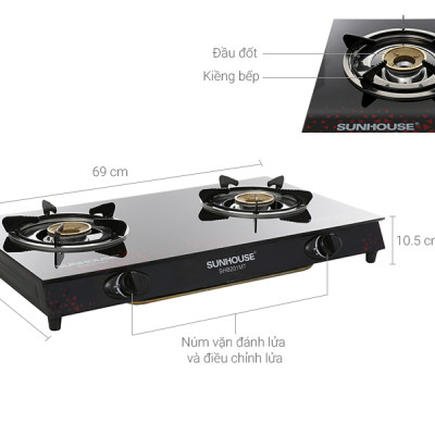 Bộ điếu inox, sen đồng loại tốt. Sử dụng cho các dòng bếp kính, inox phổ thông - Hàng chính hãng