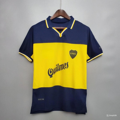 Áo Bóng Đá Retro Boca Juniors 1999/2000 - Sân Nhà bản cao cấp vải Cotton Polyester