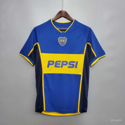 Áo Bóng Đá Retro Boca Juniors 2002/2003 - Sân Nhà bản cao cấp vải Cotton Polyester