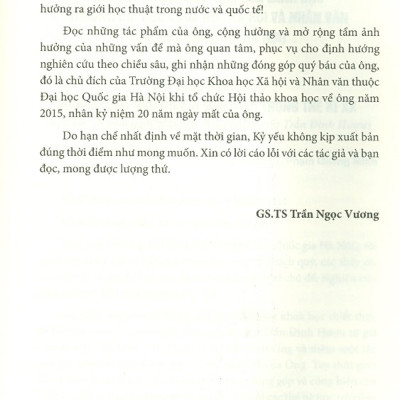 Trần Đình Hượu Và Nghiên Cứu Nho Giáo Việt Nam Hiện Đại