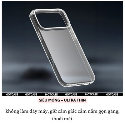 Ốp lưng dẻo silicon trong suốt mỏng 0.6mm cho iPhone 17 Pro Max / 17 Air / iP 17 Pro / 17 hiệu Hotcase Ultra thin - Chống trầy xước, siêu mỏng, độ trong full HD - Hàng nhập khẩu