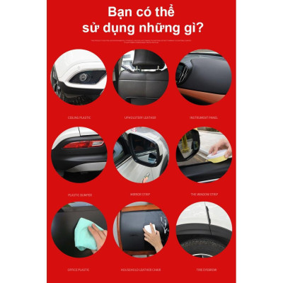   Dung Dịch Dưỡng, Phục Hồi Nhựa Nhám, Làm Đen nhựa nhám, Làm Mới Ghế Da DASHBOARD WAXING 450ml