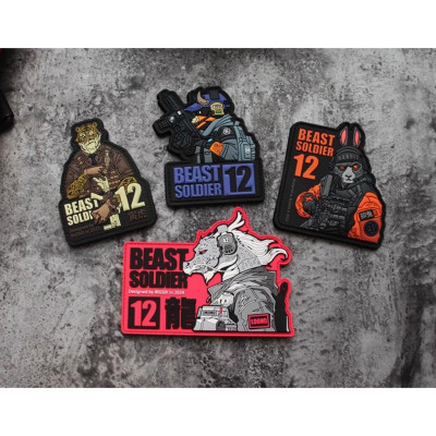 Patch_velcro chiến binh thú Beast Soldier_PVC Patches for Clothing Bag