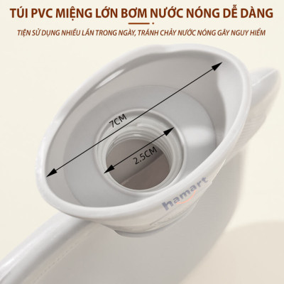 Túi Chườm Giữ Nhiệt Giảm Đau Bụng Kinh Hamart Chườm Nóng Ấm Cơ Thể Chườm Lạnh Hạ Sốt 2 Lớp Bông