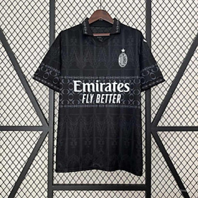 Áo Bóng Đá AC Milan 2023 - Sân Nhà - Đen bản cao cấp vải Cotton Polyester