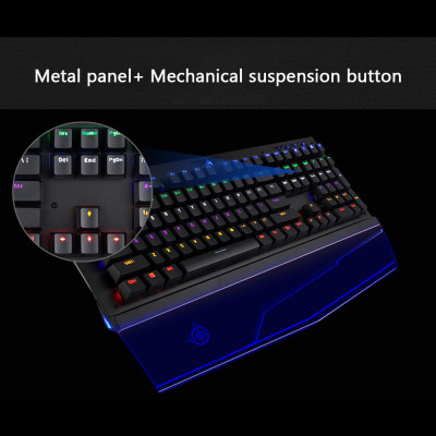 Bàn phím chơi game chống nước cơ học MAGIC-REFINER MK8 Đèn nền RGB có dây có thể chuyển đổi 108 phím