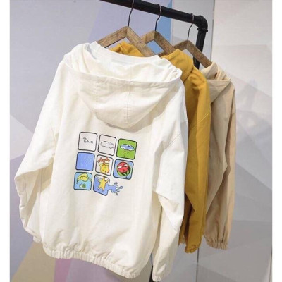 Áo khoác dù nữ in hinh phía sau đẹp - M035