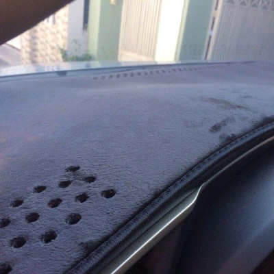 Thảm Taplo Nhung Lông Cừu Xe Kia SONET 2021 2022 2023 Màu Đen Đế Có Chống Trượt, chuẩn form xe