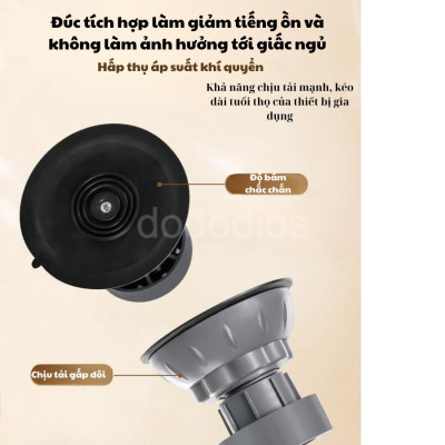 Chân Đế Máy Giặt Bộ 4 Chân Chống Rung Chống Trơn Trượt Có Thể Điều Chỉnh Tăng Giảm Đa Năng - Hàng chính hãng dododios