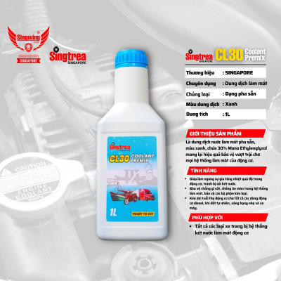 Nước mát động cơ Singtrea CL30 COOLANT PREMIX