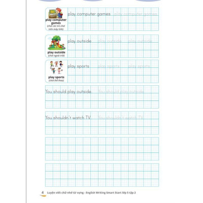 Sách - Combo Luyện Viết Chữ Nhớ Từ Vựng - English Writing Smart Start Lớp 5 - Megabook