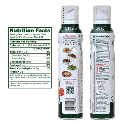 Dầu Ăn Dạng Xịt Trái Bơ Mantova (147ml) - Avocado Oil Spray (147ml) - Ít calo, ăn kiêng, 100% nguyên chất không phụ gia