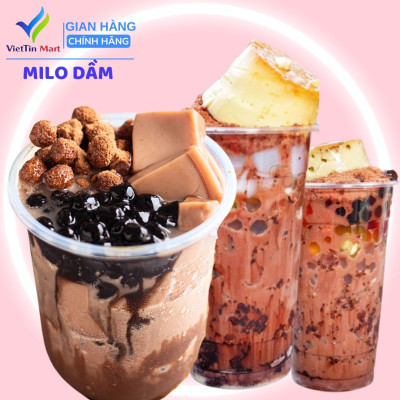 Set Milo Dầm Trân Châu Đường Đen Viettin Mart 400G