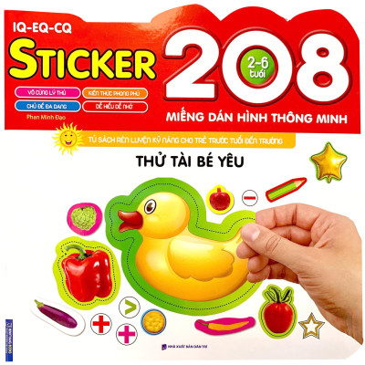 208 Miếng Dán Hình Thông Minh - IQ-EQ-CQ: Thử Tài Bé Yêu