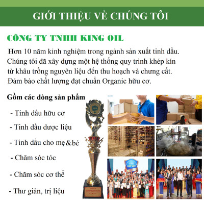 Tinh dầu Húng Quế 100ml nguyên chất từ thiên nhiên, xông phòng, khử mùi, thơm phòng, đuổi muỗi - KingOil