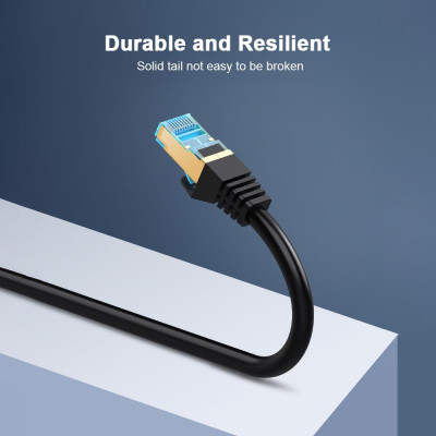 Cáp mạng phẳng tốc độ nhanh Gigabit bảo vệ kép RJ45 cho doanh nghiệp VENTION Ethernet Cat 7 