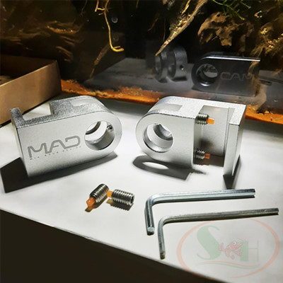 Kẹp in out MAD CNC phi 9 / 12 / 16 / 19 mm nguyên khối giữ ống dây lọc bể cá tép thủy sinh