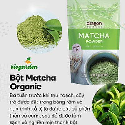 Bột matcha hữu cơ (hạng A) 100gr - Dragon Superfoods