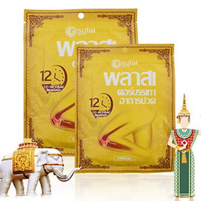 Miếng dán giảm đau đầu khớp gối thảo dược Sulai Wanai Thái Lan (1 túi 10 miếng)