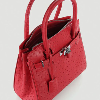 Túi xách da đà điểu Huy Hoàng cao cấp màu đỏ HT6441