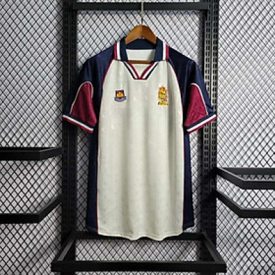 Áo Bóng Đá Retro West Ham United 1998 - Sân Khách bản cao cấp vải Cotton Polyester